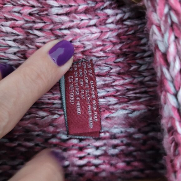 Gitano Womens Cowl Neck Knit Cardigan Size Large Red Bell Sleeve - Picture 7 of 7